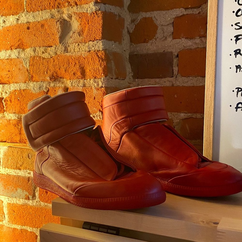 Rare | Maison Martin Margiela Red Future Leather High-top